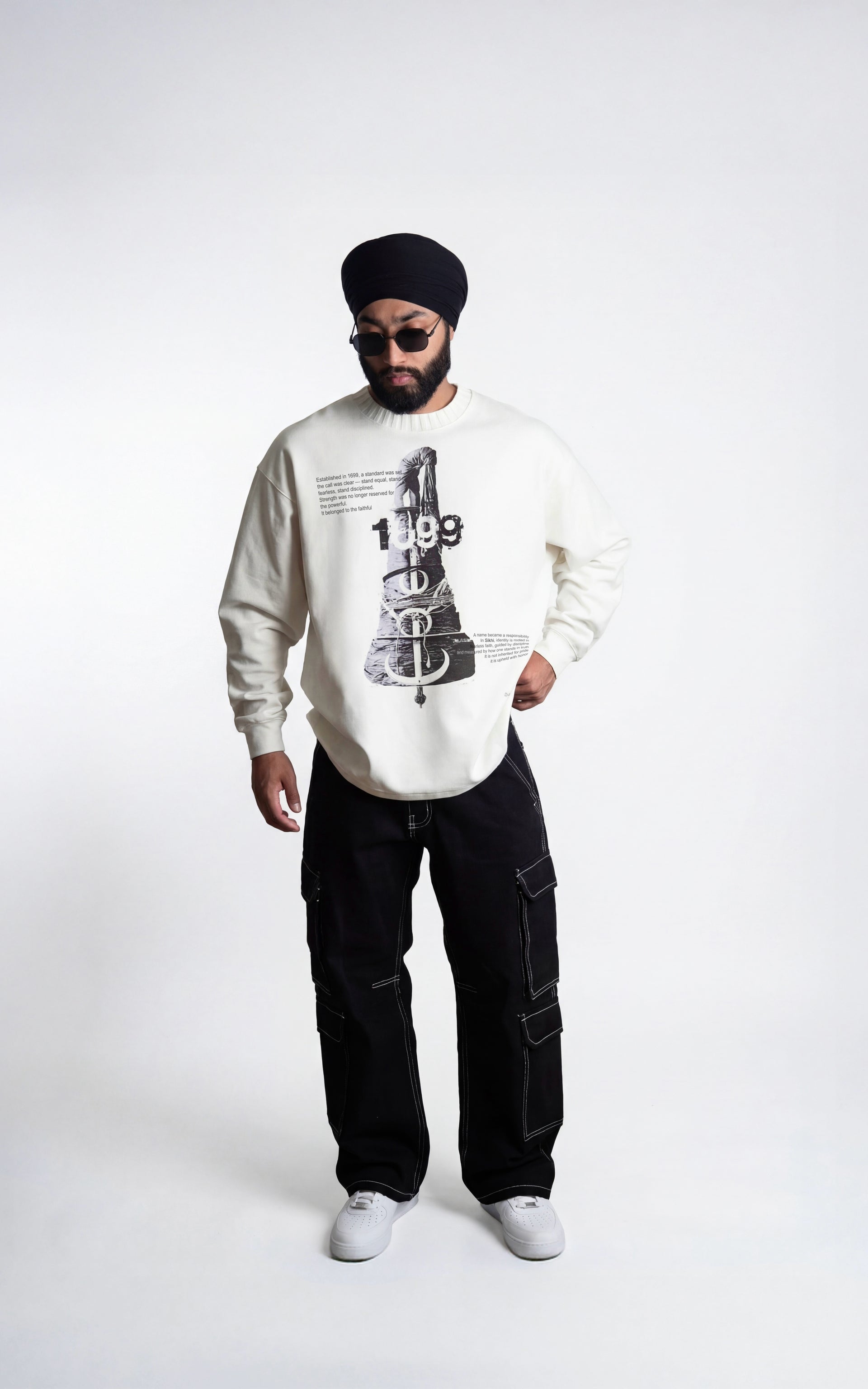 1699 Knitted Neck Oversize Sweatshirt