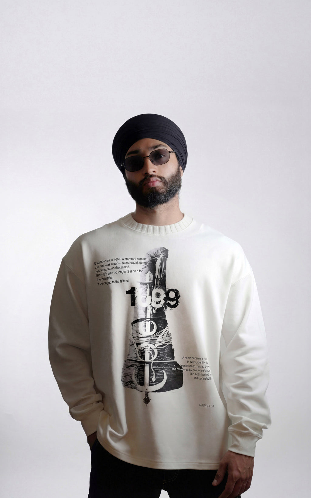 1699 Knitted Neck Oversize Sweatshirt