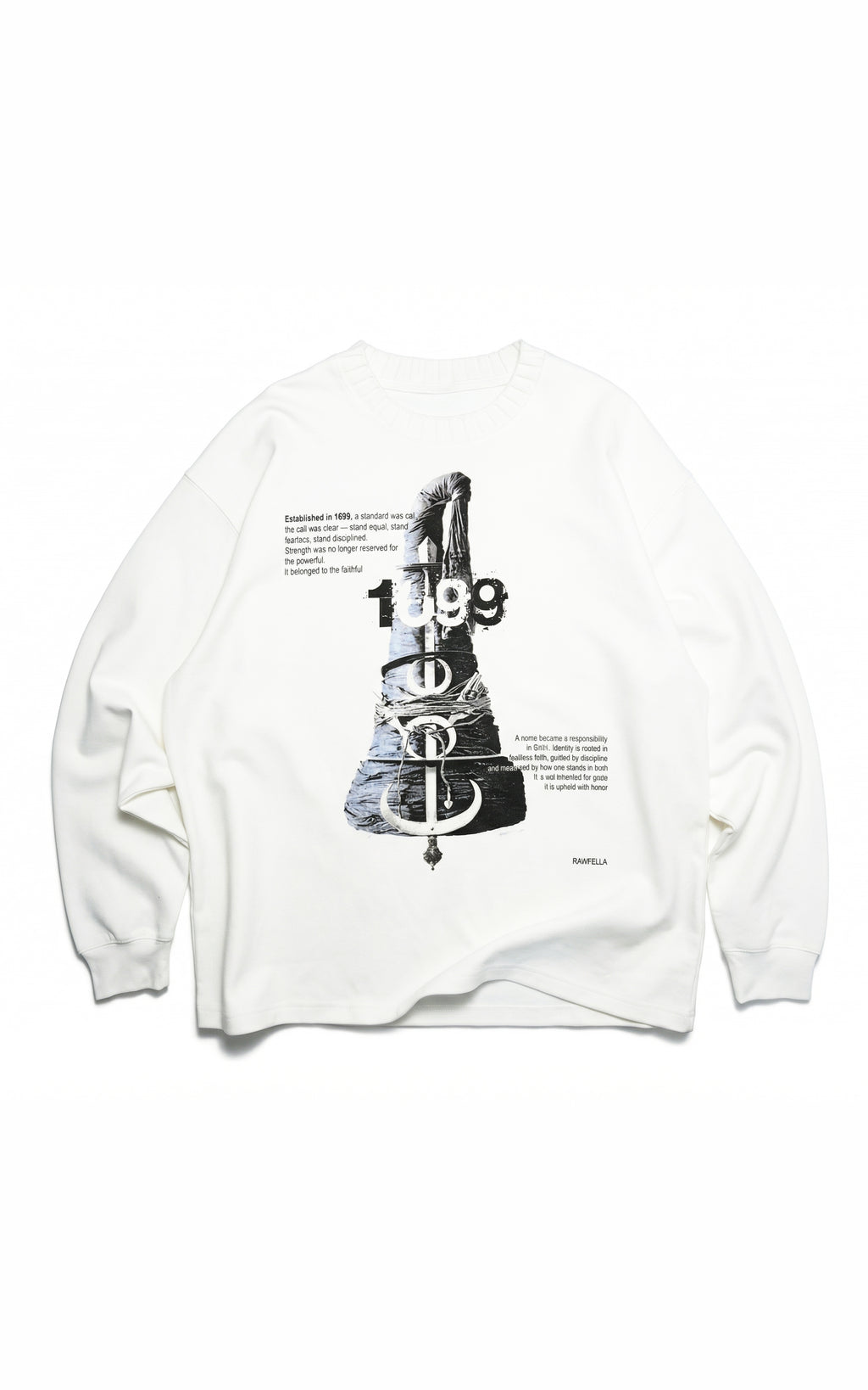 1699 Knitted Neck Oversize Sweatshirt