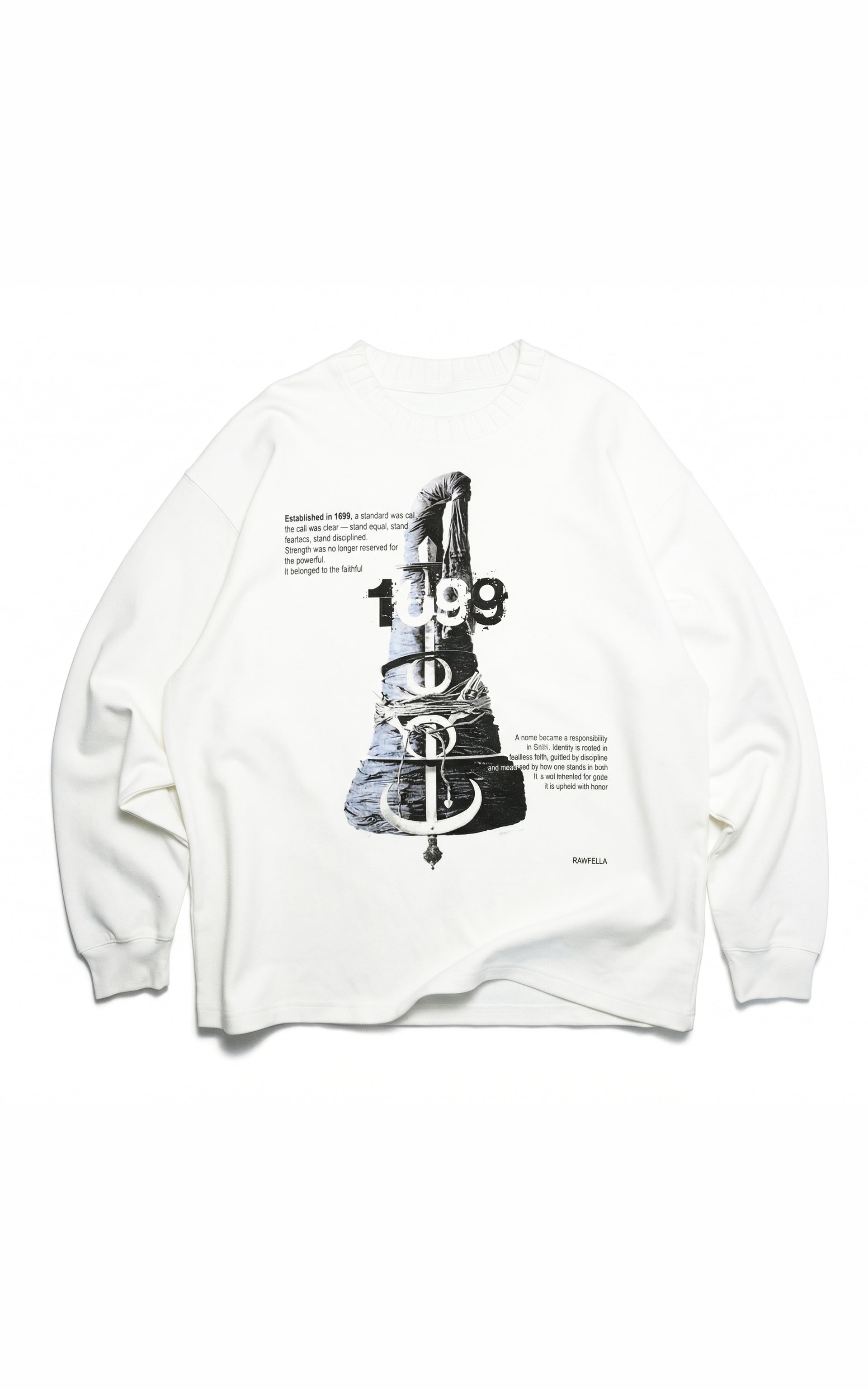 1699 Knitted Neck Oversize Sweatshirt