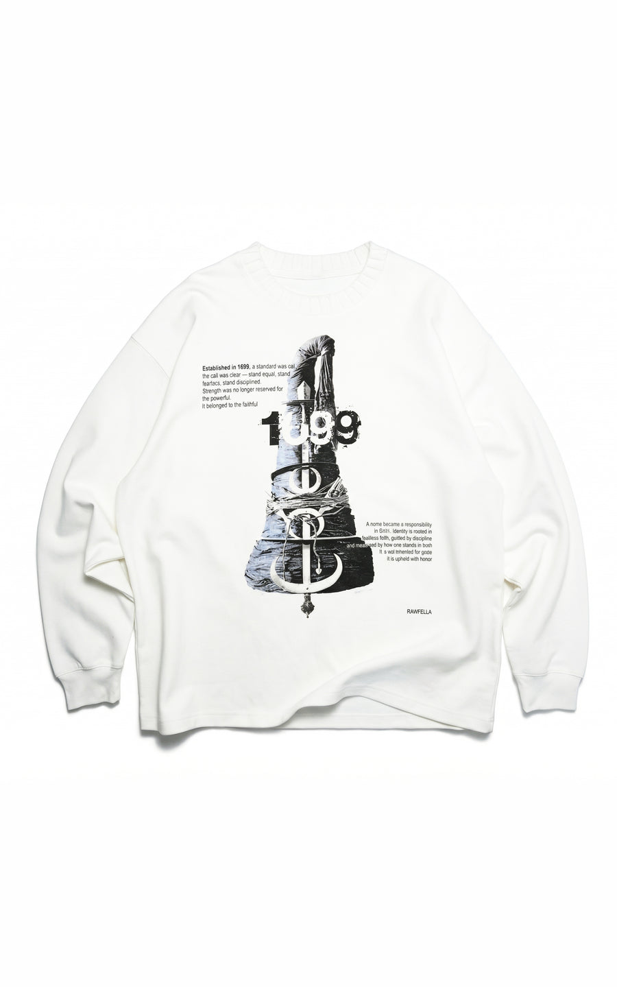 1699 Knitted Neck Oversize Sweatshirt